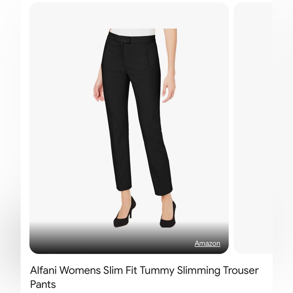 Women’s Alfani Pull On Slim Pants. Size 8 Navy